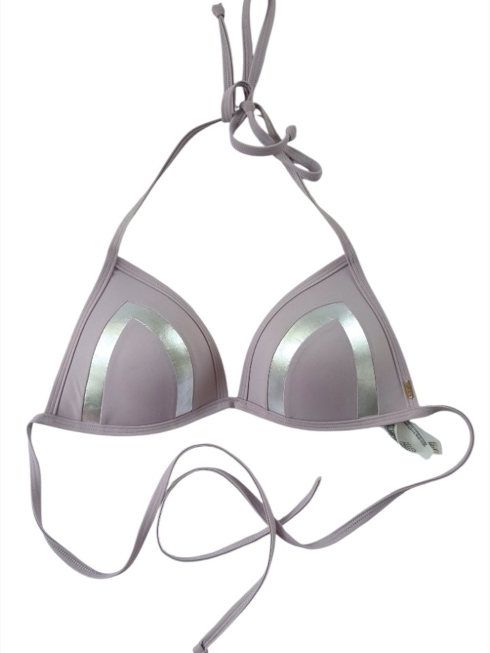 Victoria's Secret Lilac Triangle Bikini Top with Silver Trim